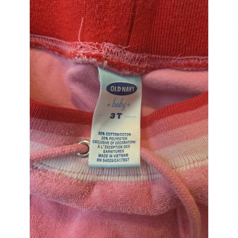 Vintage Girl's Old Navy Terrycloth Hoodie And Skort‎ Set Size 3T Pink Y2K